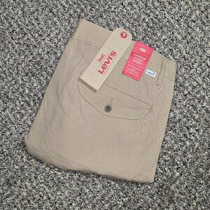 Levi's Carrier Cargo Shorts Mens 38 Beige Loose Fit NEW Pockets READ